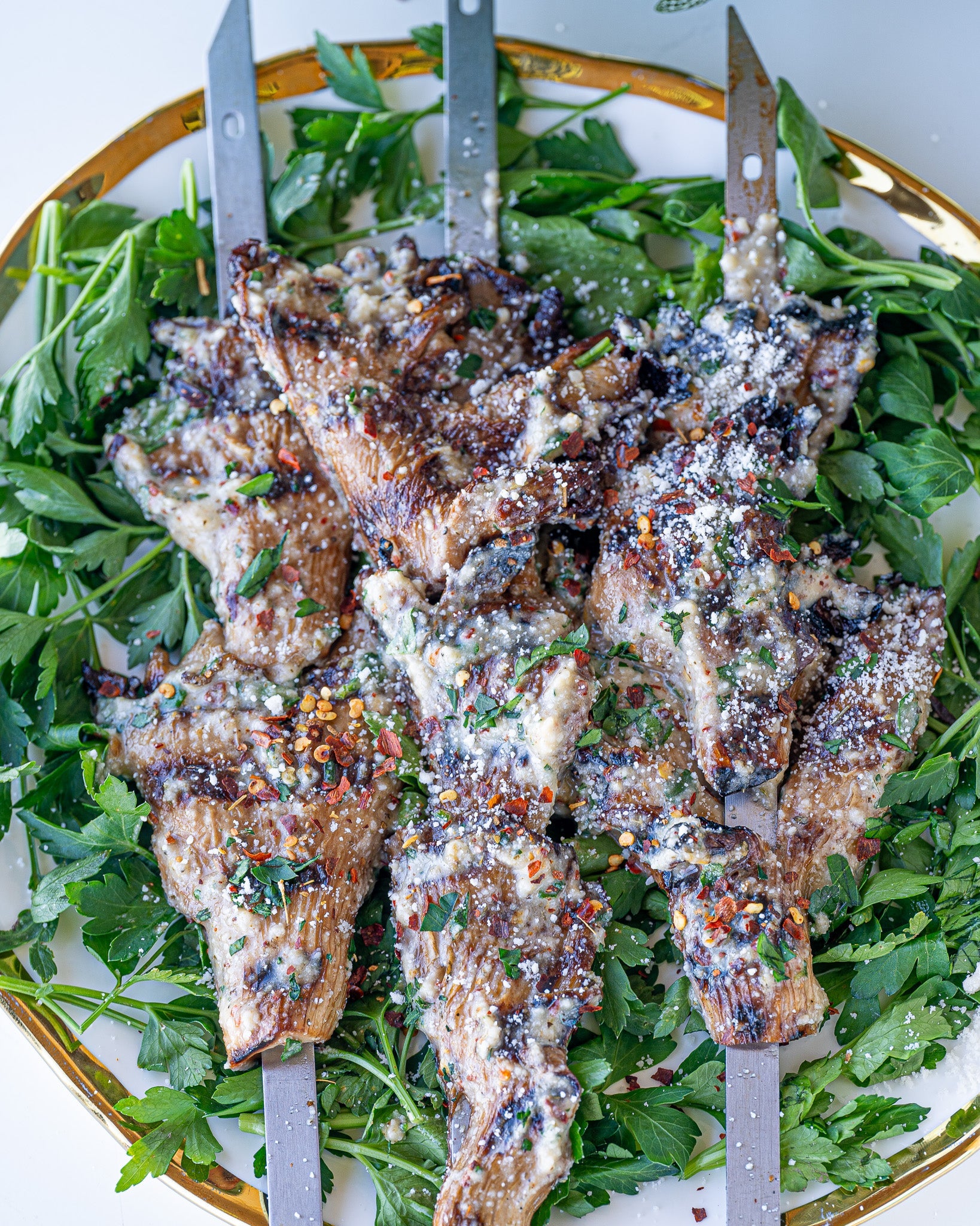 Garlic Parmesan Grilled Mushroom